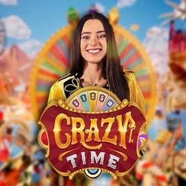 Crazy Time slot logo by Evolution at Iris CasinoCrazy Time